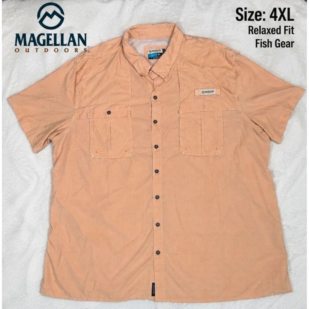 Magellan Outdoors Fish Gear Men’s 4XL Fishing Shirt Relaxed Fit Short Sleeve